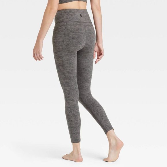 JoyLab Women's High-Rise Cozy Spacedye 7/8 Leggings Pewter Size Small - Picture 2 of 2